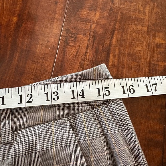 massimo dutti slim chino modal cotton grey check trousers pants size 6 (30) - Picture 15 of 16